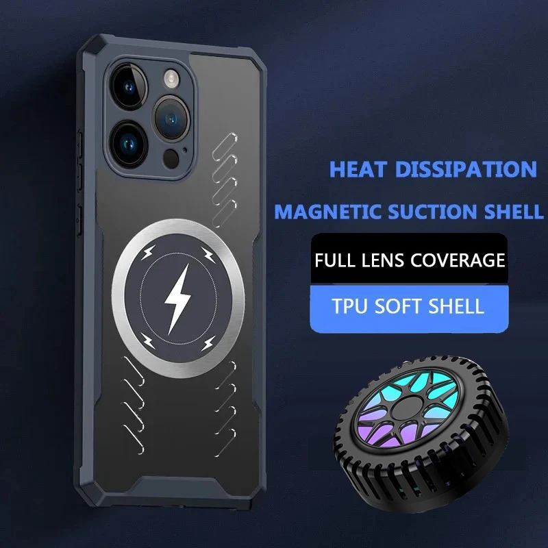 Wireless Charging Heat Dissipation Phone Case for IPhone 15 16 Plus 11 12 13 14 Pro Max Car Mounted Anti-Drop Soft Cases
Wireless Charging Heat Dissipation Phone Case for IPhone 15 16 Plus 11 12 13 14 Pro Max Car Mounted Anti-Drop Soft Cases