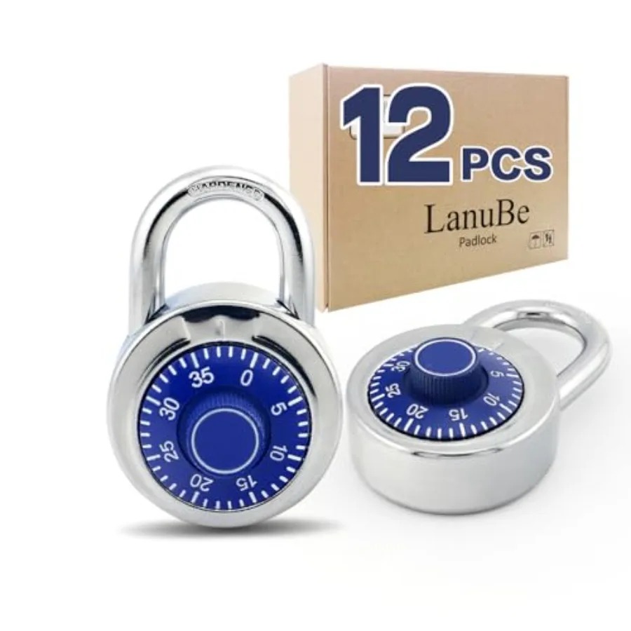 Standard Dial Combination Lock, 2 in. Wide, with Different Combinations, Turnplate, Pack of 12; Lock for School, Employee, Gym
Standard Dial Combination Lock, 2 in. Wide, with Different Combinations, Turnplate, Pack of 12; Lock for School, Employee, Gym