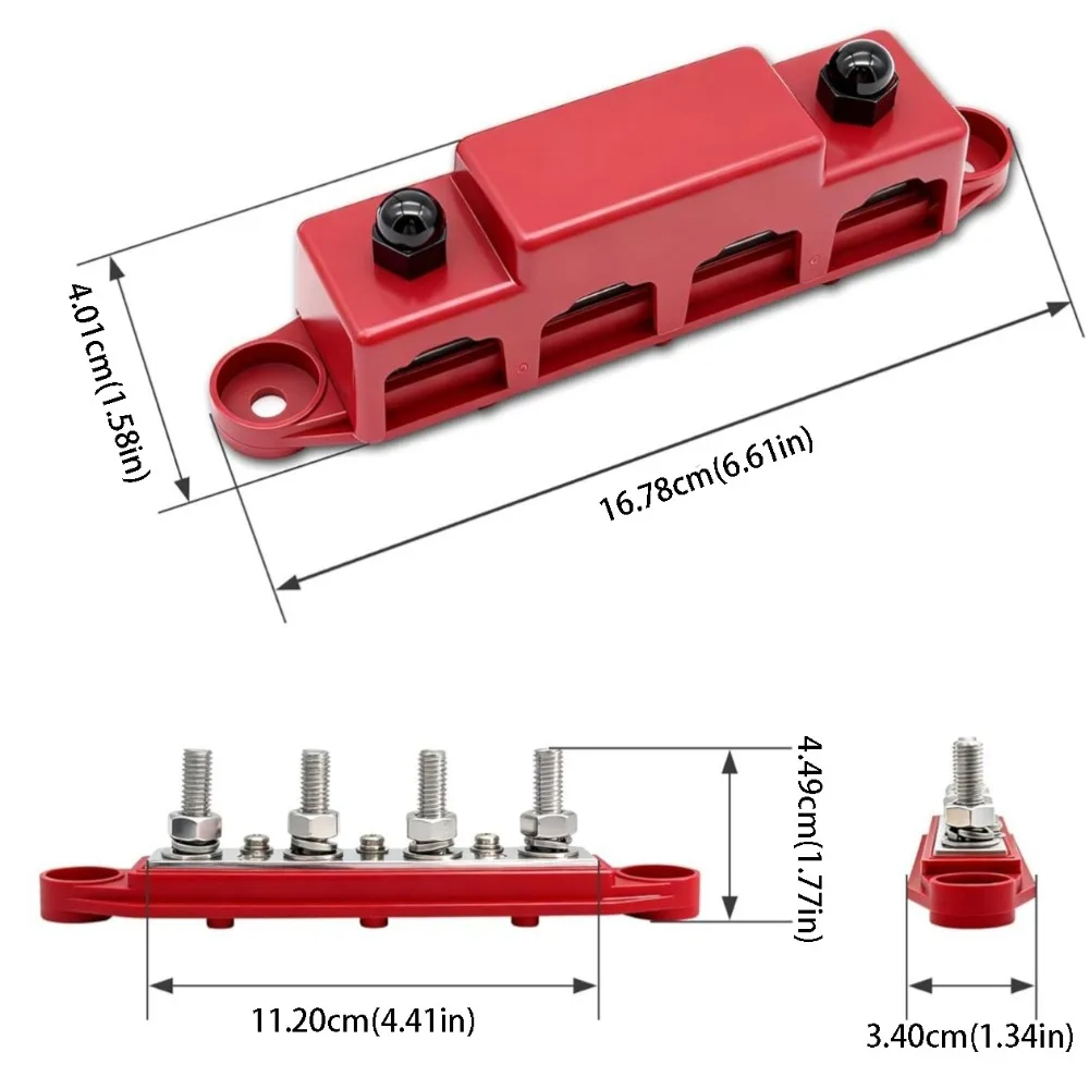 New M10 Stud Bus Bar Terminal Block 5 Way Negative Bus Power Distribution Block Busbar Terminal Block Boat Yacht
New M10 Stud Bus Bar Terminal Block 5 Way Negative Bus Power Distribution Block Busbar Terminal Block Boat Yacht