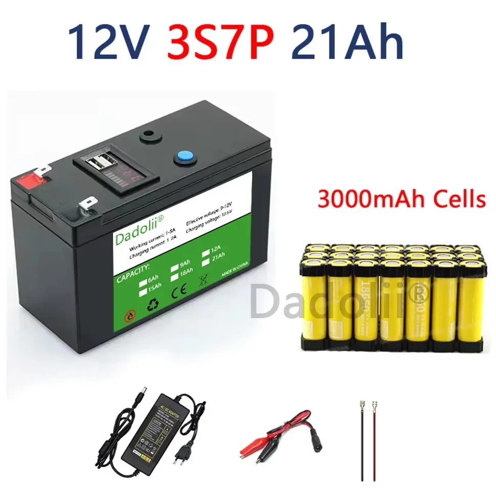 12v 18650 Li-ion rechargeable battery pack 21Ah 30A battery for solar energy built-in high current BMS electric vehiclebattery
12v 18650 Li-ion rechargeable battery pack 21Ah 30A battery for solar energy built-in high current BMS electric vehiclebattery