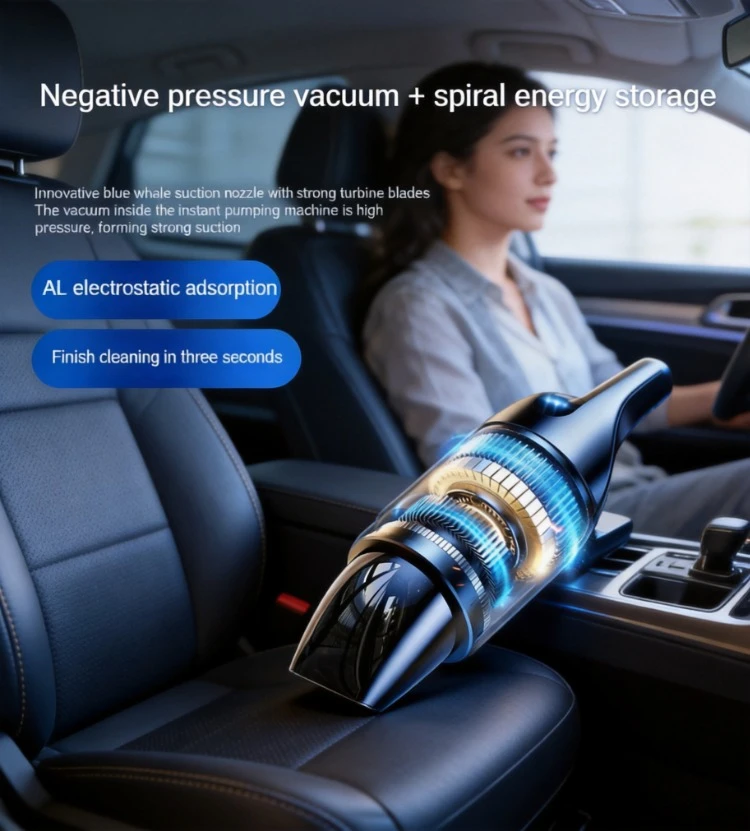 Cordless Mini Car Vacuum Cleaner Strong Suction Portable Handheld Design for Car Home Cleaning
Cordless Mini Car Vacuum Cleaner Strong Suction Portable Handheld Design for Car Home Cleaning