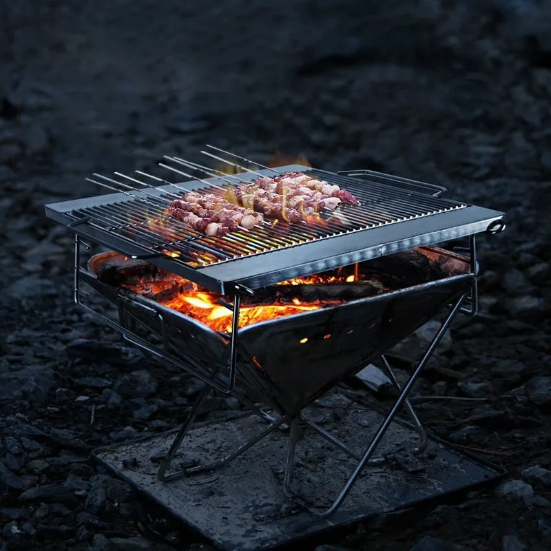 Stainless Steel Outdoor Fire Stove Portable Bonfire Barbecue Stove Camping Travel Lightweight Folding Multifunctional Equipment
Stainless Steel Outdoor Fire Stove Portable Bonfire Barbecue Stove Camping Travel Lightweight Folding Multifunctional Equipment