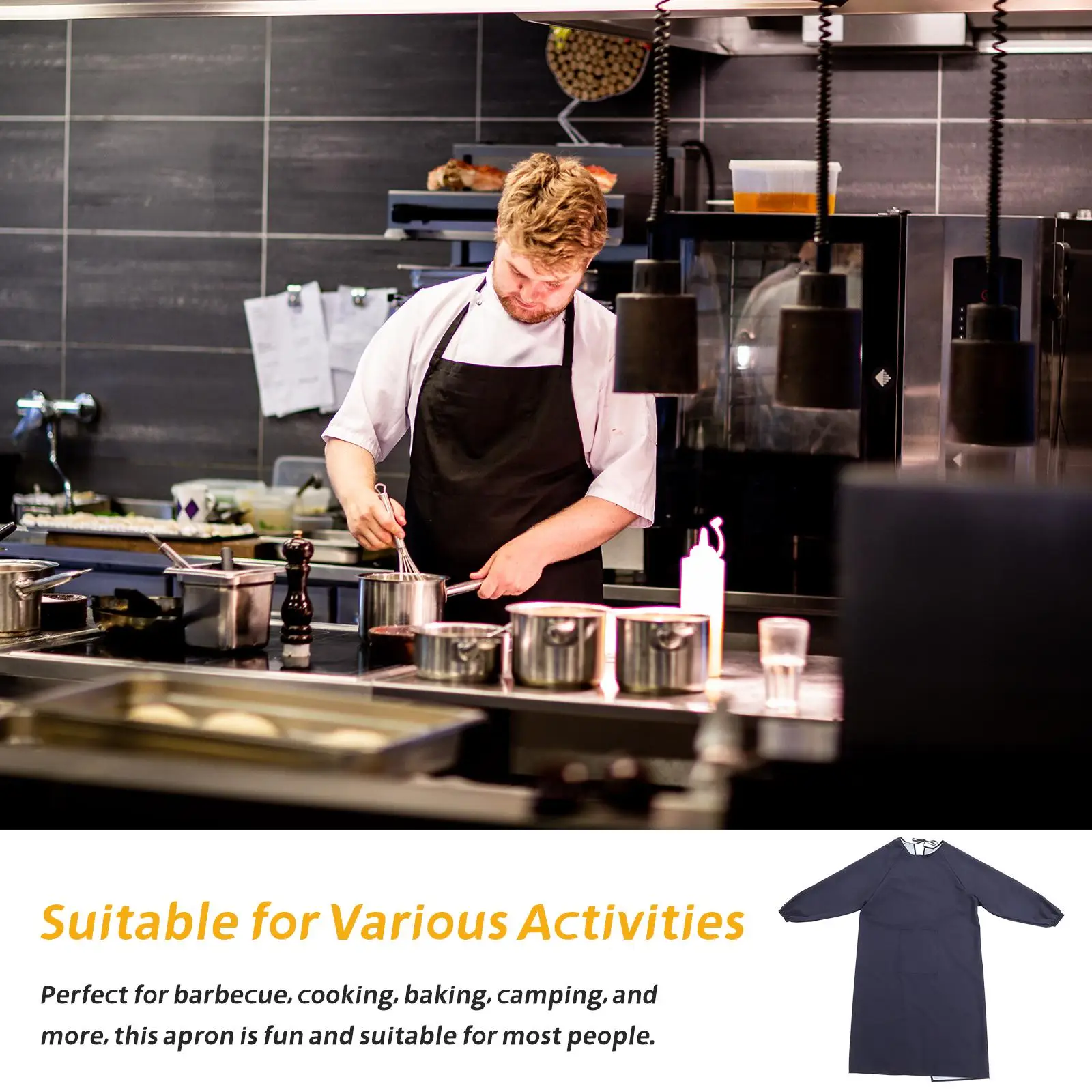 Waterproof Smock Apron Long Sleeves Work Clothes White Tarpaulin Kitchen Cooking BBQ Gardening Cleaning Oilproof Breathing
Waterproof Smock Apron Long Sleeves Work Clothes White Tarpaulin Kitchen Cooking BBQ Gardening Cleaning Oilproof Breathing