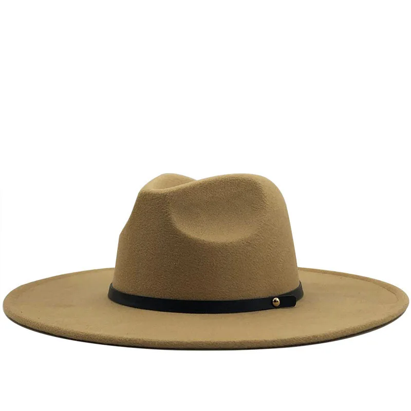 Women's Faionable Casual Wide Brim Woolen Jazz Hat Church Hat Spring Autumn Winter Street op Bell Crown Flat Brim Hat
Women's Faionable Casual Wide Brim Woolen Jazz Hat Church Hat Spring Autumn Winter Street op Bell Crown Flat Brim Hat