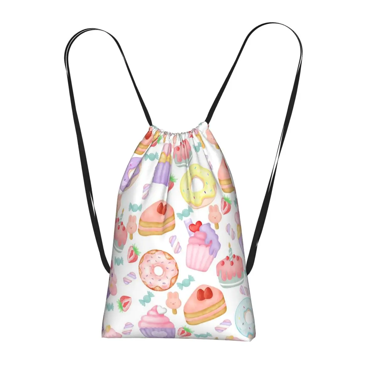 Playful Donut And Cupcake Pattern Backpacks Casual Drawstring Bags Sports Bag Book Bags for Travel Students
Playful Donut And Cupcake Pattern Backpacks Casual Drawstring Bags Sports Bag Book Bags for Travel Students