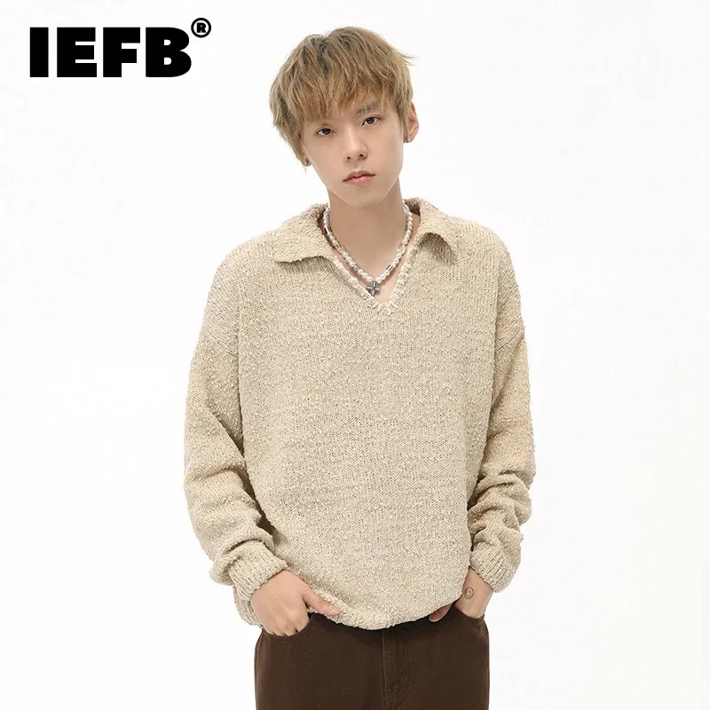 IEFB Korean Style Men's Sweater Knitted Contrast Color V-neck Weave New Autumn Male Loose Pullover Tops Fashion 2024 9C7308
IEFB Korean Style Men's Sweater Knitted Contrast Color V-neck Weave New Autumn Male Loose Pullover Tops Fashion 2024 9C7308
