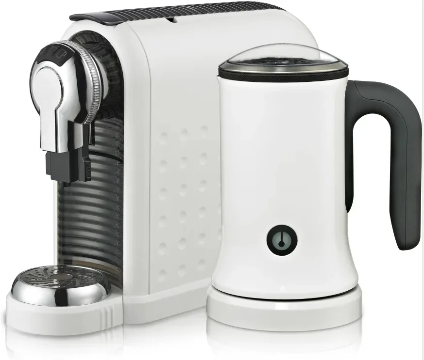 -Single Cup 19 Bar Nesspress Capsule Coffee Maker With Milk Frother Machine
-Single Cup 19 Bar Nesspress Capsule Coffee Maker With Milk Frother Machine