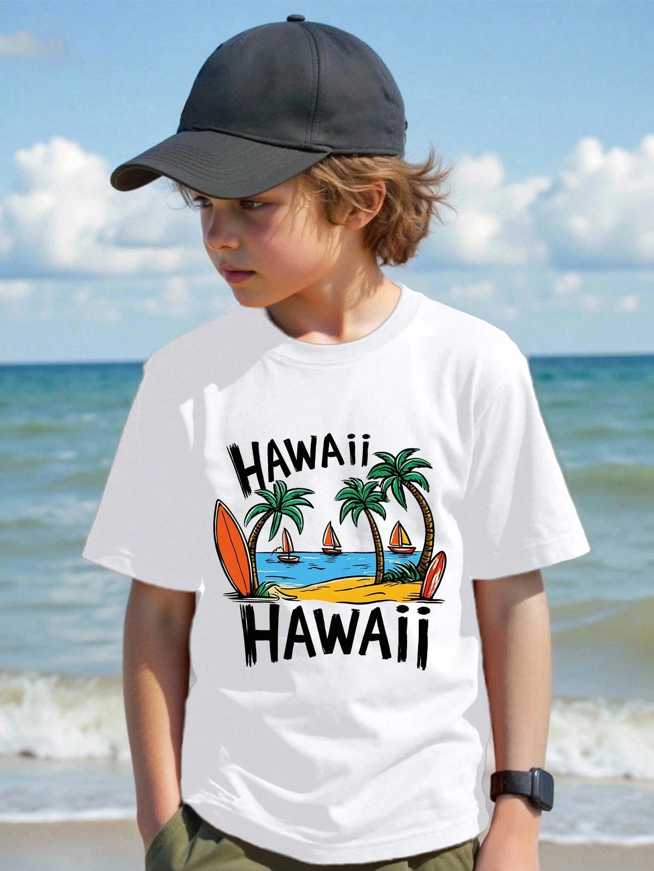 Beach Coconut Tree Surfboard Print Children T-Shirt Kid Tee Shirt Round Neck Surfing Beach Boy Girl Tshirt Summer Short Sleeve
Beach Coconut Tree Surfboard Print Children T-Shirt Kid Tee Shirt Round Neck Surfing Beach Boy Girl Tshirt Summer Short Sleeve