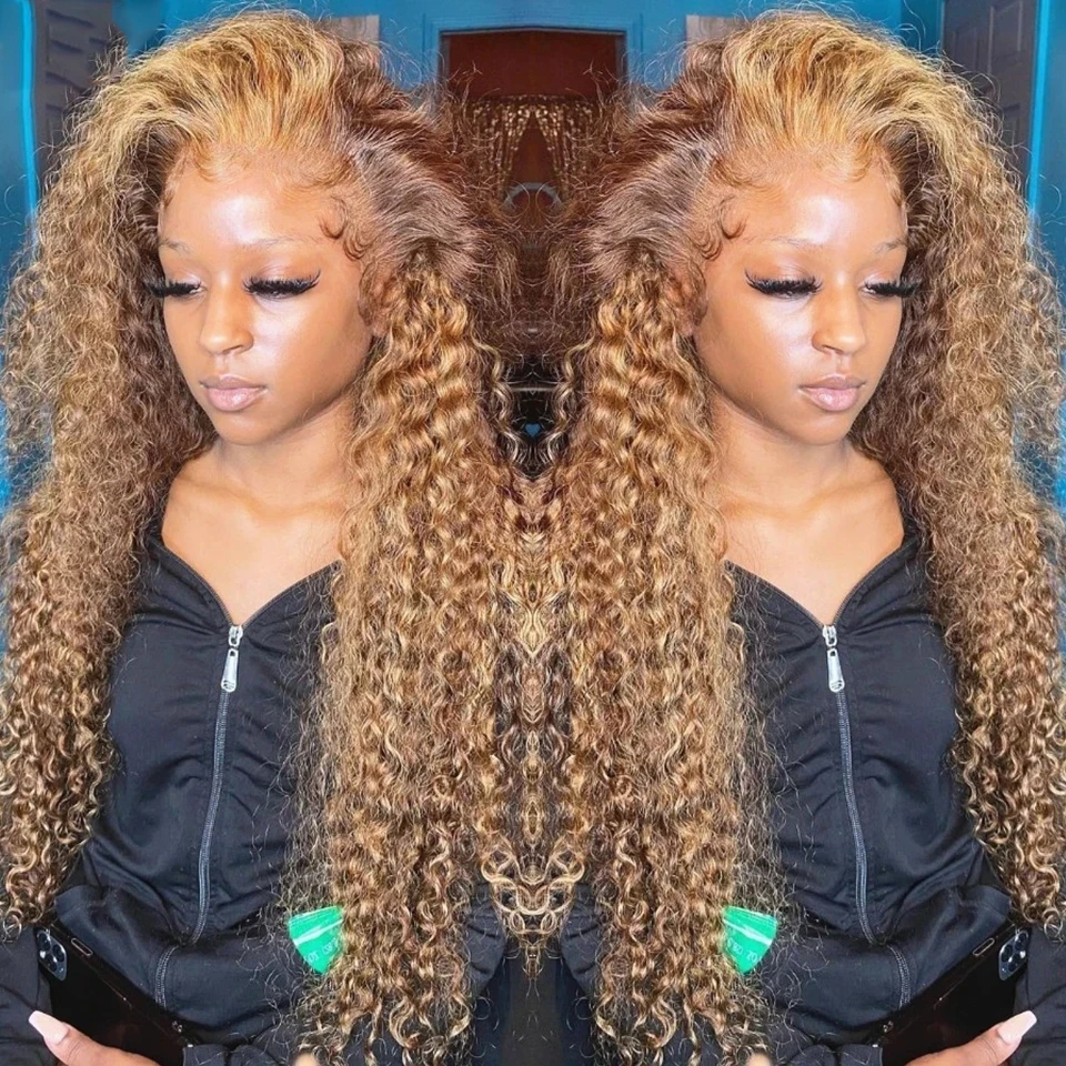 4/27 Highlight Ombre blonde 13x4 Hd Lace Front Deep Wave Wig Human Hair Brazilian 30 Inch Brown Human Hair Water Wave Curly Wigs
4/27 Highlight Ombre blonde 13x4 Hd Lace Front Deep Wave Wig Human Hair Brazilian 30 Inch Brown Human Hair Water Wave Curly Wigs