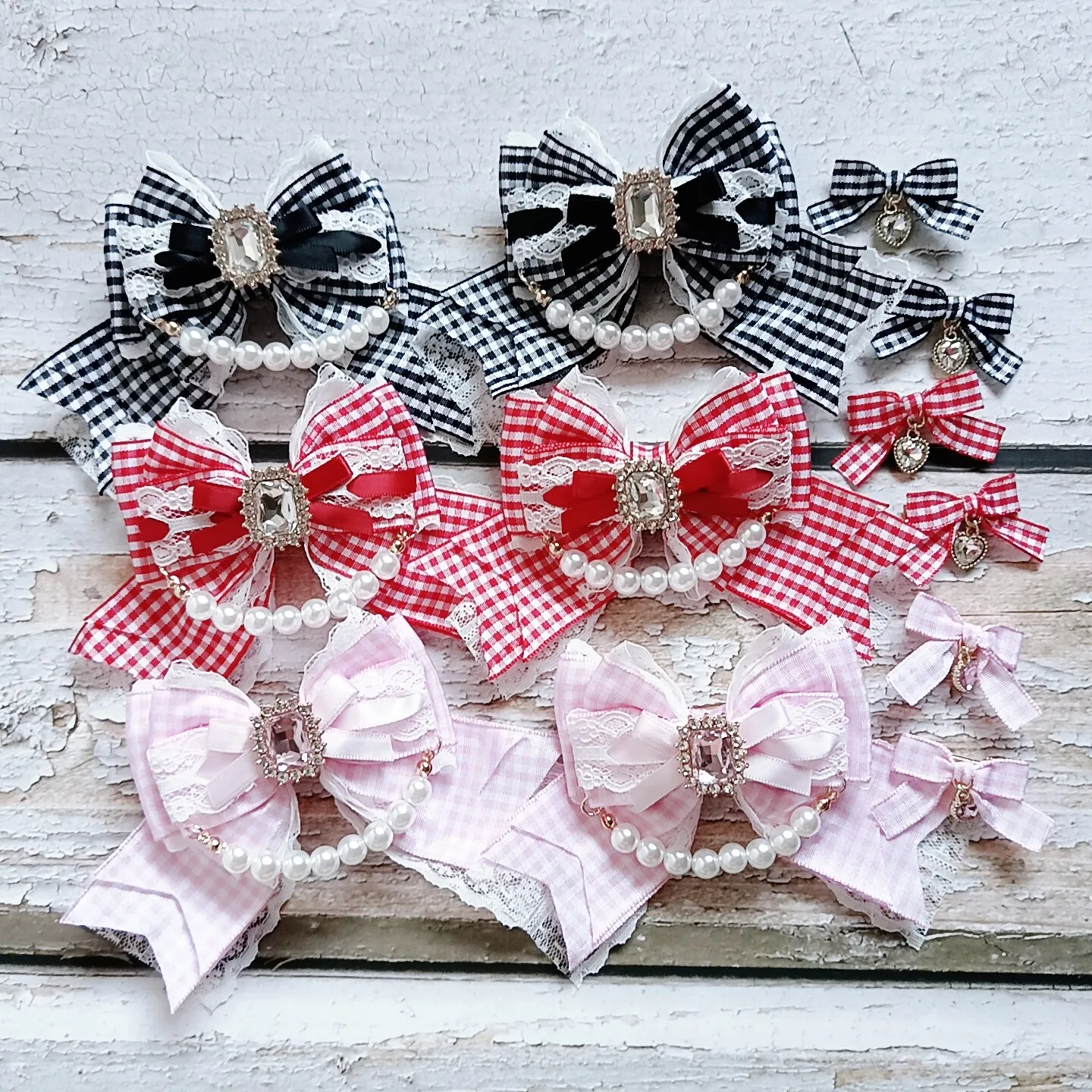 1 Pair Lolita Hair Clip Pair Plaid Gingham Side Clips with Heart Pendant Rhinestone Embellished Soft Girl Hair Accessories Y2K
1 Pair Lolita Hair Clip Pair Plaid Gingham Side Clips with Heart Pendant Rhinestone Embellished Soft Girl Hair Accessories Y2K