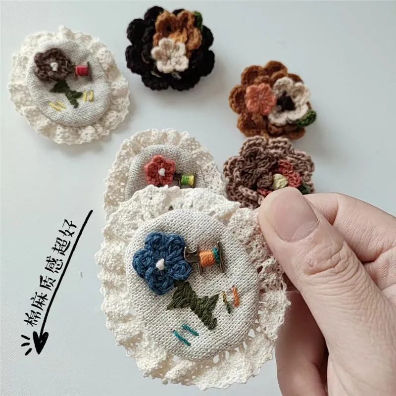 Linen Lace Brooch Handmade Crochet Forest Style Cute Versatile Retro Flower Pin for Women Daily Premium Lightweight Accessories
Linen Lace Brooch Handmade Crochet Forest Style Cute Versatile Retro Flower Pin for Women Daily Premium Lightweight Accessories