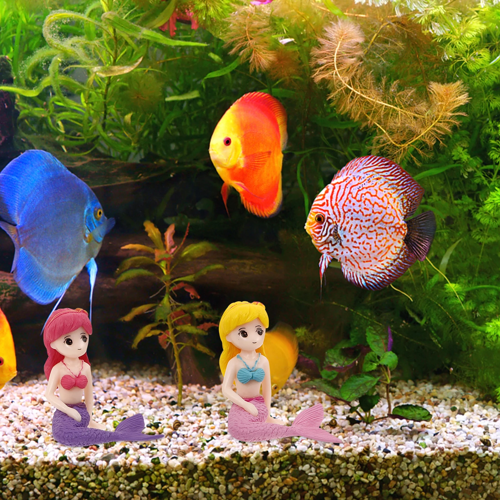 4pcs Fish Tank Decorations Mermaid Shape PVC Ornaments Lifelike DIY Crafts Aquarium Scatter Vase Fillings Non Fading Odor Free
4pcs Fish Tank Decorations Mermaid Shape PVC Ornaments Lifelike DIY Crafts Aquarium Scatter Vase Fillings Non Fading Odor Free