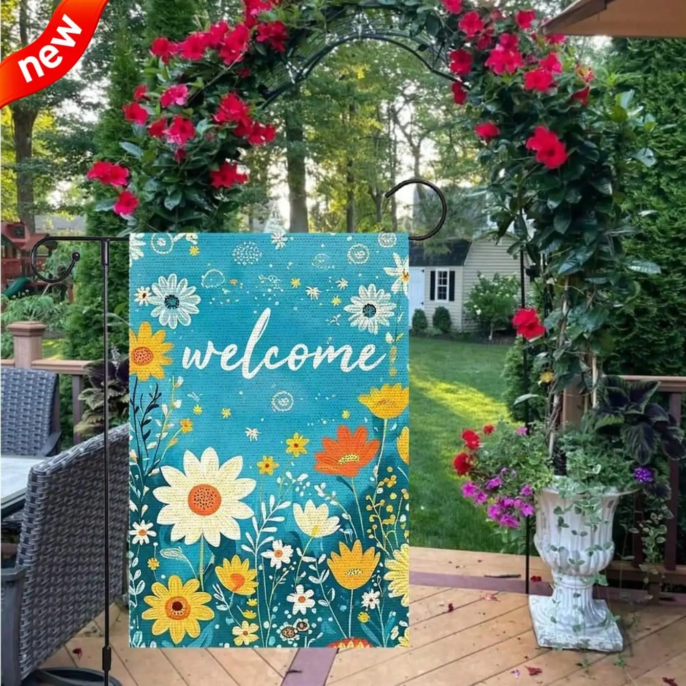 Spring Summer Garden Flag Floral Welcome Holiday Outdoor Yard Decor Without Flag Pole Seasonal Lawn Patio Porch Courtyard Banner
Spring Summer Garden Flag Floral Welcome Holiday Outdoor Yard Decor Without Flag Pole Seasonal Lawn Patio Porch Courtyard Banner