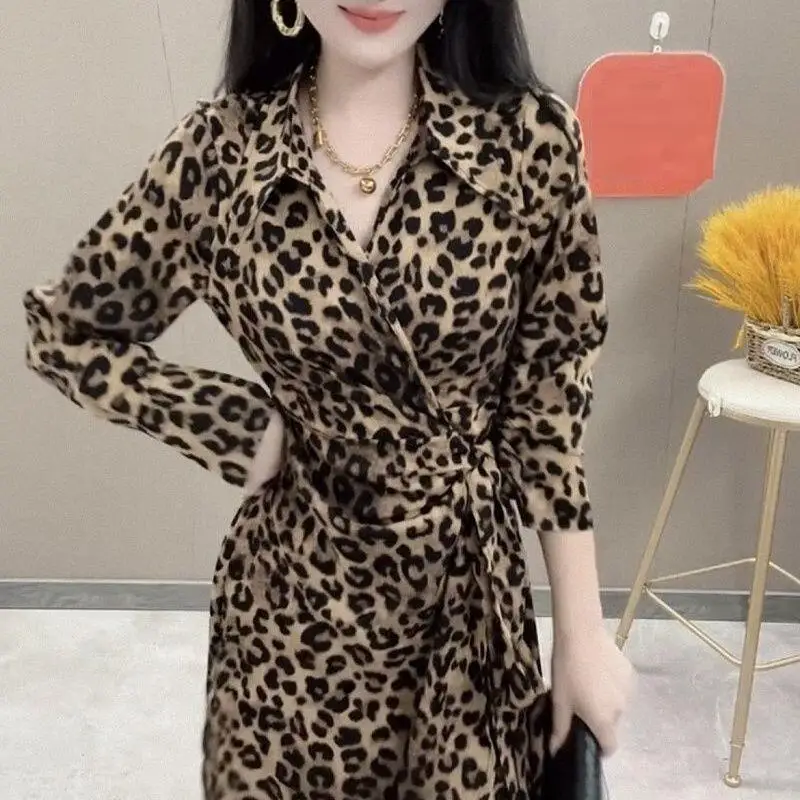 Woman Sexy Leopard Print Cardigan Dress Young Girl Kawaii Long Sleeves Skirt Fashion Spring Autumn Seasons Clothes Girl's Gift
Woman Sexy Leopard Print Cardigan Dress Young Girl Kawaii Long Sleeves Skirt Fashion Spring Autumn Seasons Clothes Girl's Gift
