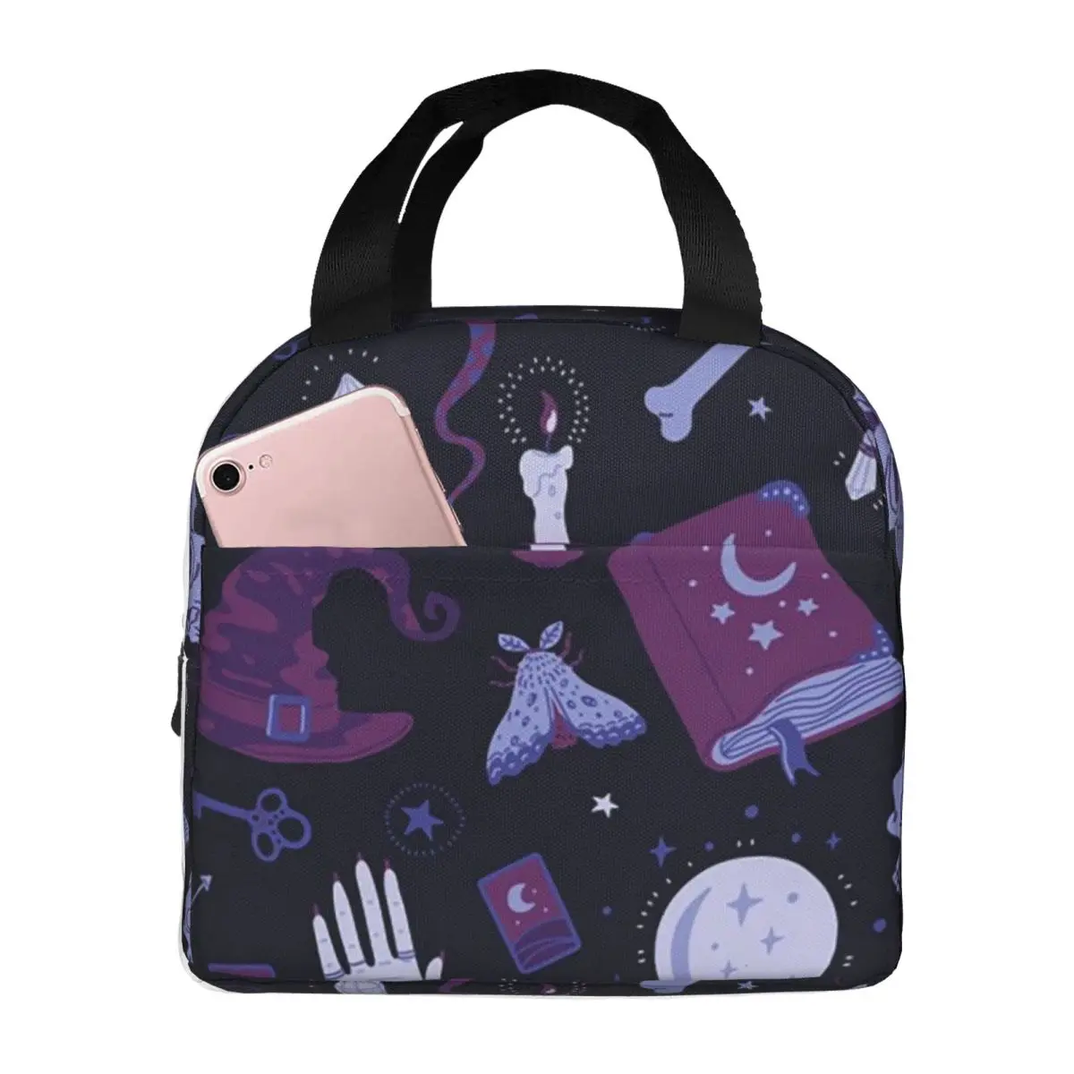 Magic Goth Spooky Gray Purple Black Insulated Lunch Bag for Kids School Cooler Thermal Food Box Tote Lunch Boxes Container 
Magic Goth Spooky Gray Purple Black Insulated Lunch Bag for Kids School Cooler Thermal Food Box Tote Lunch Boxes Container
