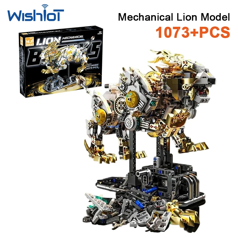 13090 Mechanical Lion Model 1073pcs Building Blocks Bricks Set Animal Kit Animal World Assembly Toy for Kids Gifts Boys
13090 Mechanical Lion Model 1073pcs Building Blocks Bricks Set Animal Kit Animal World Assembly Toy for Kids Gifts Boys