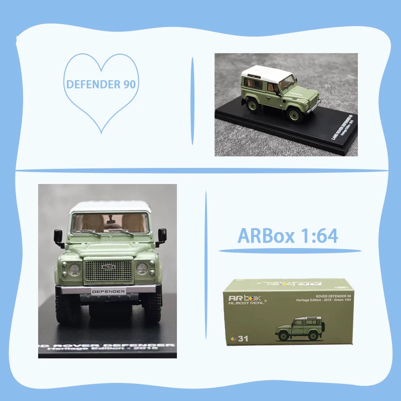 ARBox 1:64 Scale DEFENDER 90 Alloy Simulation Car Model Static Collection Decorated Holiday Gifts Toys
ARBox 1:64 Scale DEFENDER 90 Alloy Simulation Car Model Static Collection Decorated Holiday Gifts Toys