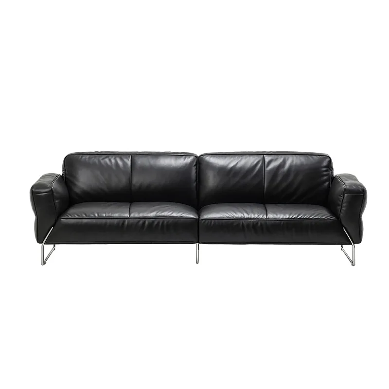 Medieval Bauhaus obsidian sofa, leather living room straight row rust steel black first layer cowhide sofa
Medieval Bauhaus obsidian sofa, leather living room straight row rust steel black first layer cowhide sofa