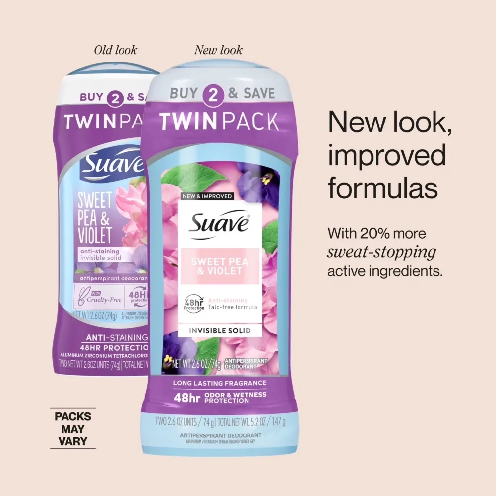 Women's Sweet Pea & Violet Scented Antiperspirant Deodorant Roll-On 48 Hour Protection Long Lasting Sweat Control 2 Pack 2.6 Oz Each for Daily Freshness
Women's Sweet Pea & Violet Scented Antiperspirant Deodorant Roll-On 48 Hour Protection Long Lasting Sweat Control 2 Pack 2.6 Oz Each for Daily Freshness