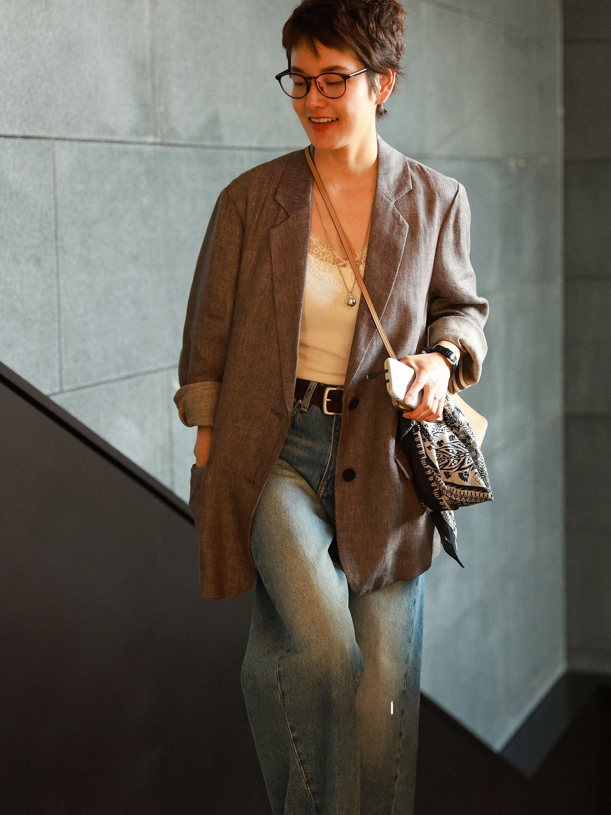 MsDidion Briti Sle Linen Loose Tailored Suit Jaet Ele Old Money Faion Women's Pure Linen Coat Long Sve Spring
MsDidion Briti Sle Linen Loose Tailored Suit Jaet Ele Old Money Faion Women's Pure Linen Coat Long Sve Spring