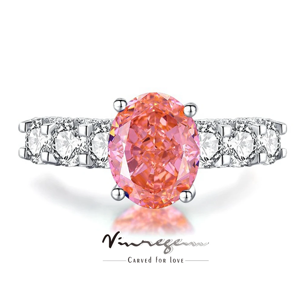 Vinregem 4 CT Oval Padparadscha High Carbon Diamond Gemstone 100% 925 Sterling Silver Wedding Engagement Ring Fine Jewelry Gifts
Vinregem 4 CT Oval Padparadscha High Carbon Diamond Gemstone 100% 925 Sterling Silver Wedding Engagement Ring Fine Jewelry Gifts