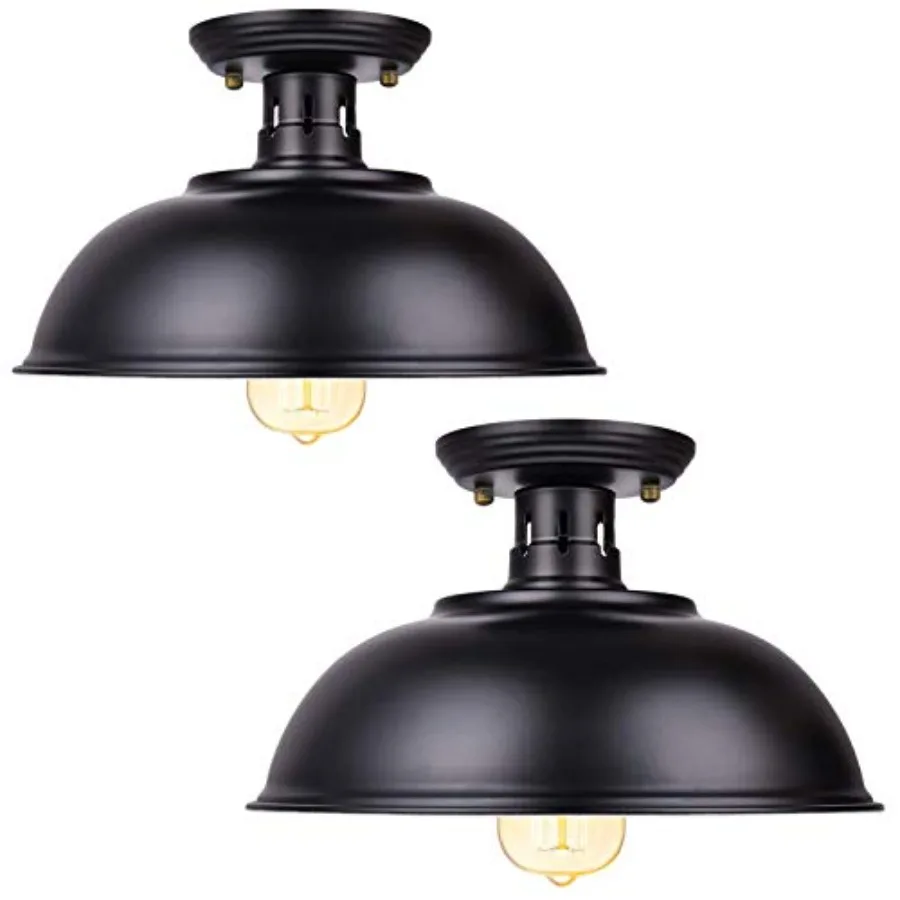 Vintage Rustic Semi Flush Mount Light Farmhouse Black Ceiling Fixture Industrial Lights for Hallway Stairway Foyer Kitchen Porc
Vintage Rustic Semi Flush Mount Light Farmhouse Black Ceiling Fixture Industrial Lights for Hallway Stairway Foyer Kitchen Porc