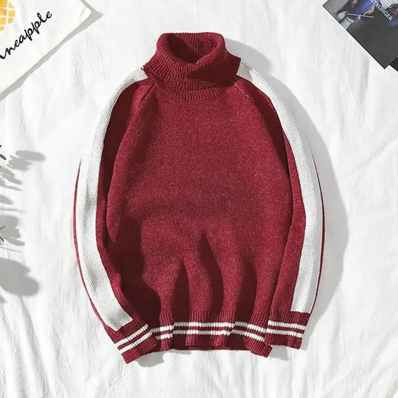 Black Knitted Sweaters for Men Striped Pullovers High Collar Man Clothes Turtleneck Red Clothing Warm Cigaret Sale Classic Fun S
Black Knitted Sweaters for Men Striped Pullovers High Collar Man Clothes Turtleneck Red Clothing Warm Cigaret Sale Classic Fun S