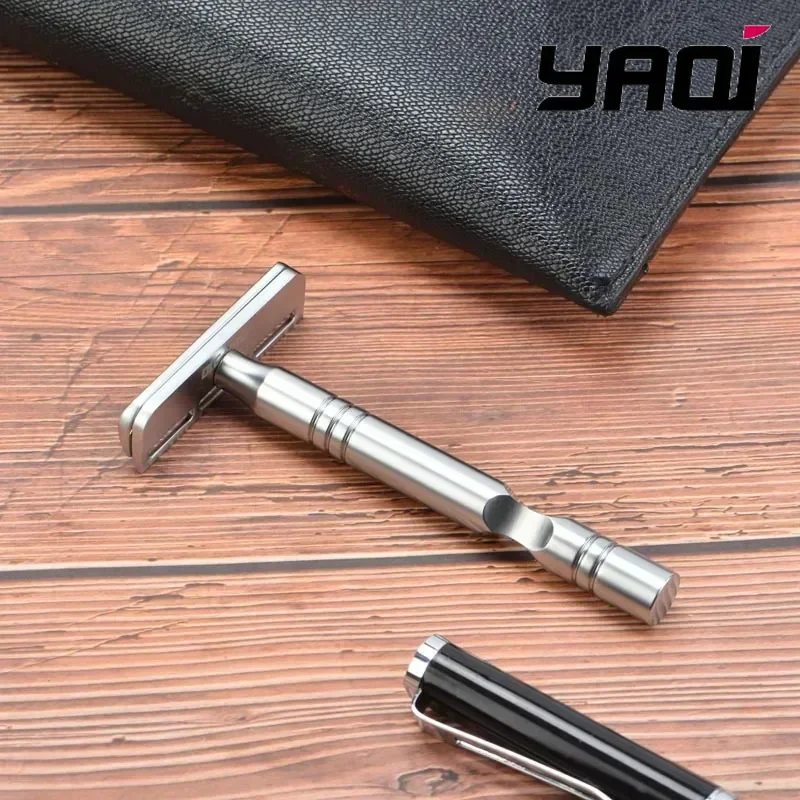 Мужская безопасная бритва YAQI Excalibur с матовым хромированным покрытием, однолезвийная, коллекционная
Мужская безопасная бритва YAQI Excalibur с матовым хромированным покрытием, однолезвийная, коллекционная