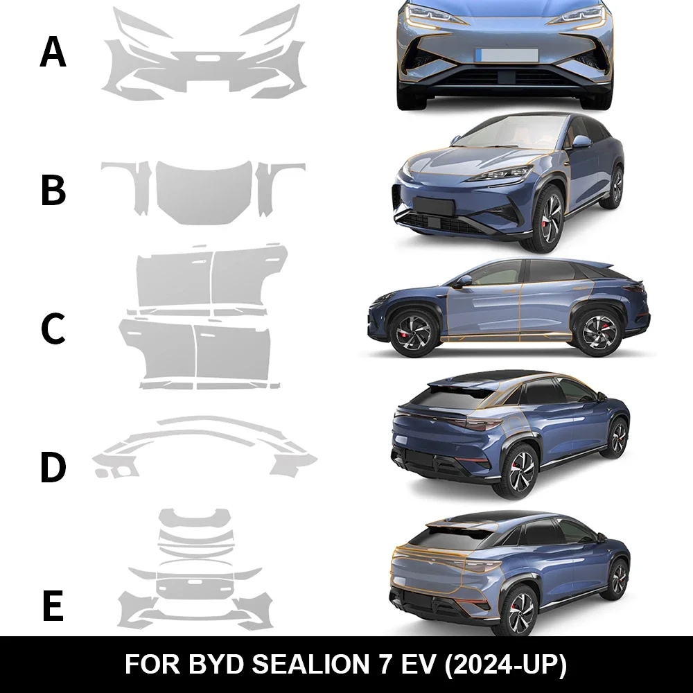 For BYD Sealion 7 EV 2024 2025 Car Paint Protection Film TPU Pre Cut Anti Scratch Body Sticker Repair Bra Kit Transparent 8
For BYD Sealion 7 EV 2024 2025 Car Paint Protection Film TPU Pre Cut Anti Scratch Body Sticker Repair Bra Kit Transparent 8