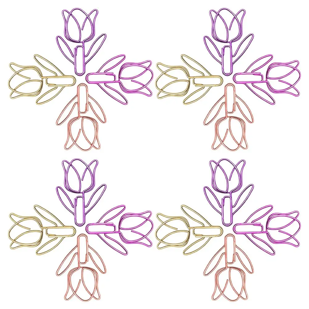 40 Pcs Metal Tulip Paper Clips Colored Document Holders Cute Bookmarks Scrapbook Note Clamps Small Office School Supplies
40 Pcs Metal Tulip Paper Clips Colored Document Holders Cute Bookmarks Scrapbook Note Clamps Small Office School Supplies
