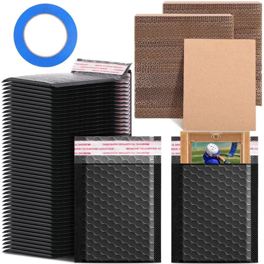 301 Pcs Trading Card Shipping Protector Set Include 200 Corrugated Cardboard Sheets Inserts 100 Poly Bubble Mailers Padded Envel
301 Pcs Trading Card Shipping Protector Set Include 200 Corrugated Cardboard Sheets Inserts 100 Poly Bubble Mailers Padded Envel
