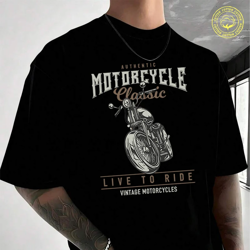 Classic Moto Live To Ride T-shirt Moto Male Brand Tee Men Summer T Shirts Casual High Quelity O-neck Tees
Classic Moto Live To Ride T-shirt Moto Male Brand Tee Men Summer T Shirts Casual High Quelity O-neck Tees