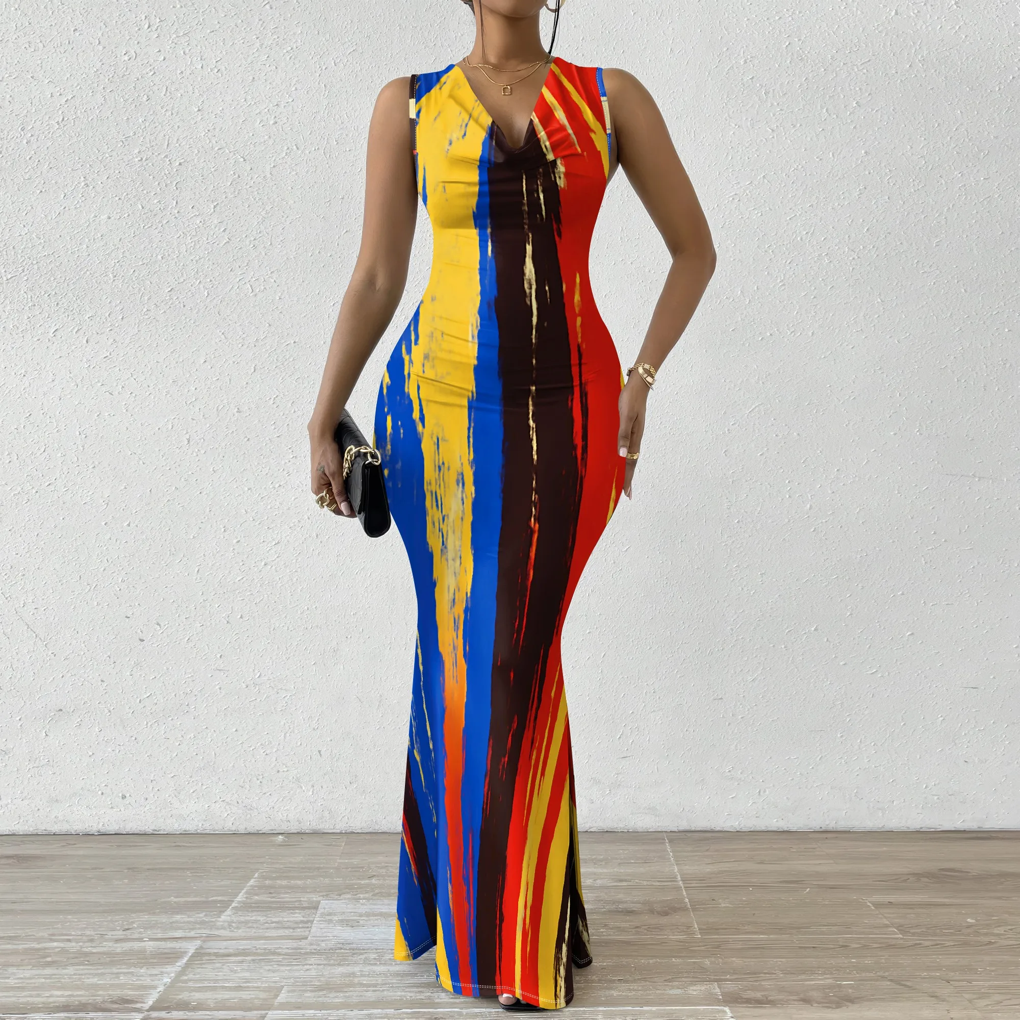Bold Brush Stroke Maxi Dress XS-2XL for Women Sexy Sleeveless Bodycon V-Neck Dress for Party & Nightclub Wear
Bold Brush Stroke Maxi Dress XS-2XL for Women Sexy Sleeveless Bodycon V-Neck Dress for Party & Nightclub Wear