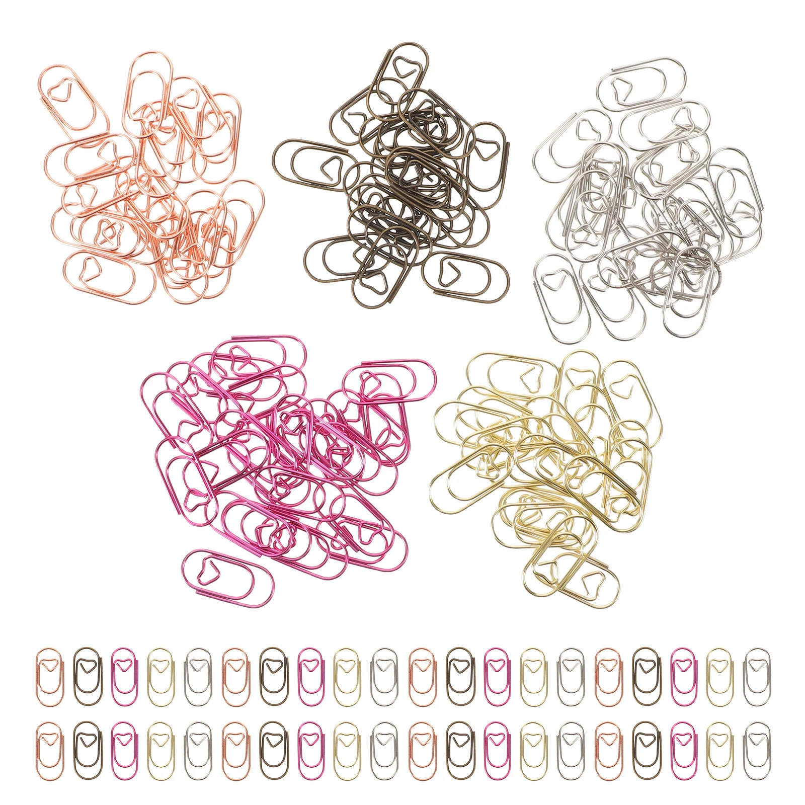 100Pcs Mini Heart Shaped Paper Clips Gold Metal Cute Small Decorative Office Planner Clips for Stationery Wedding Valentine's
100Pcs Mini Heart Shaped Paper Clips Gold Metal Cute Small Decorative Office Planner Clips for Stationery Wedding Valentine's