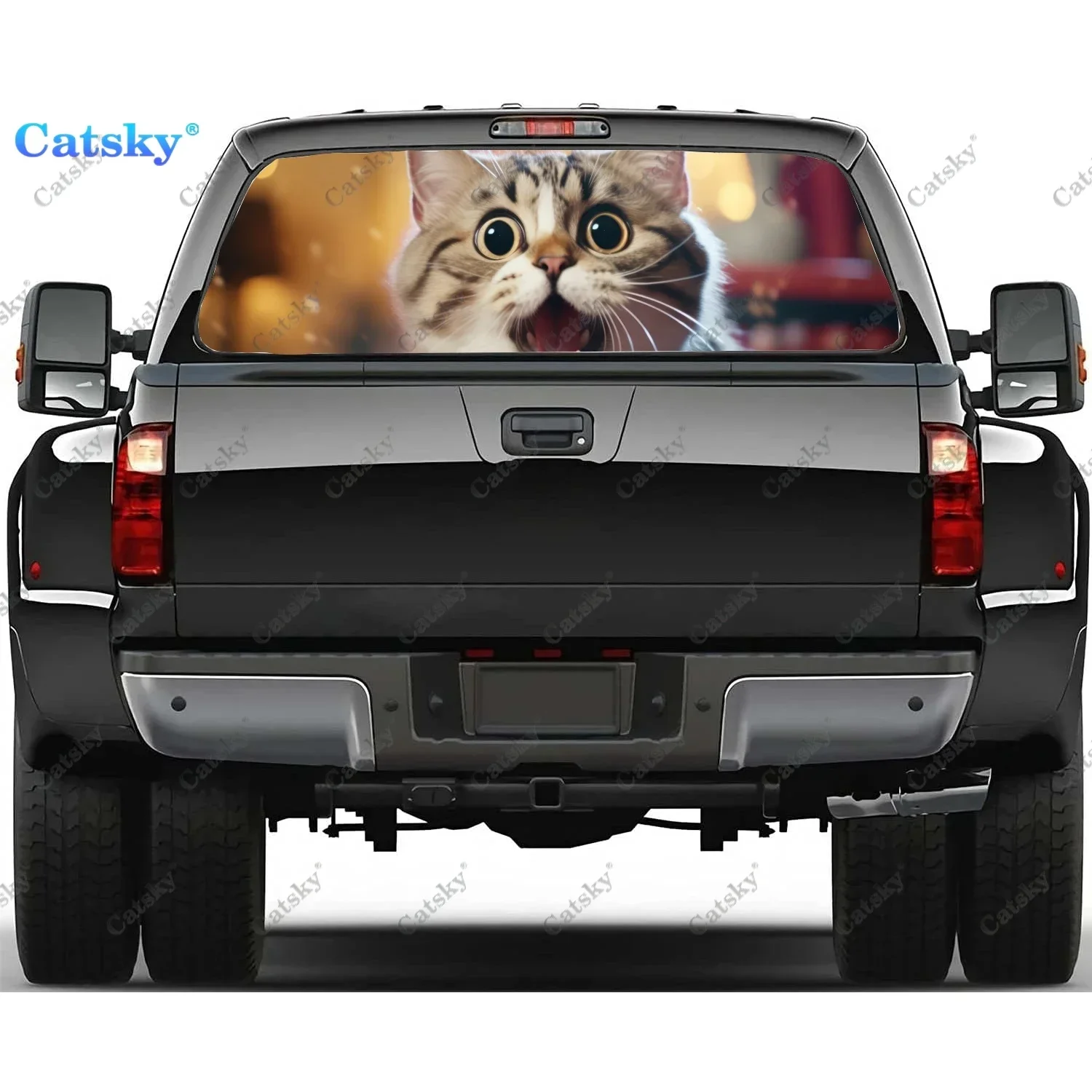 Funny Surprised Cats Animal Rear Window Decal Fit Pickup,Truck,Car Universal See Through Perforated Back Windows Vinyl Sticker
Funny Surprised Cats Animal Rear Window Decal Fit Pickup,Truck,Car Universal See Through Perforated Back Windows Vinyl Sticker