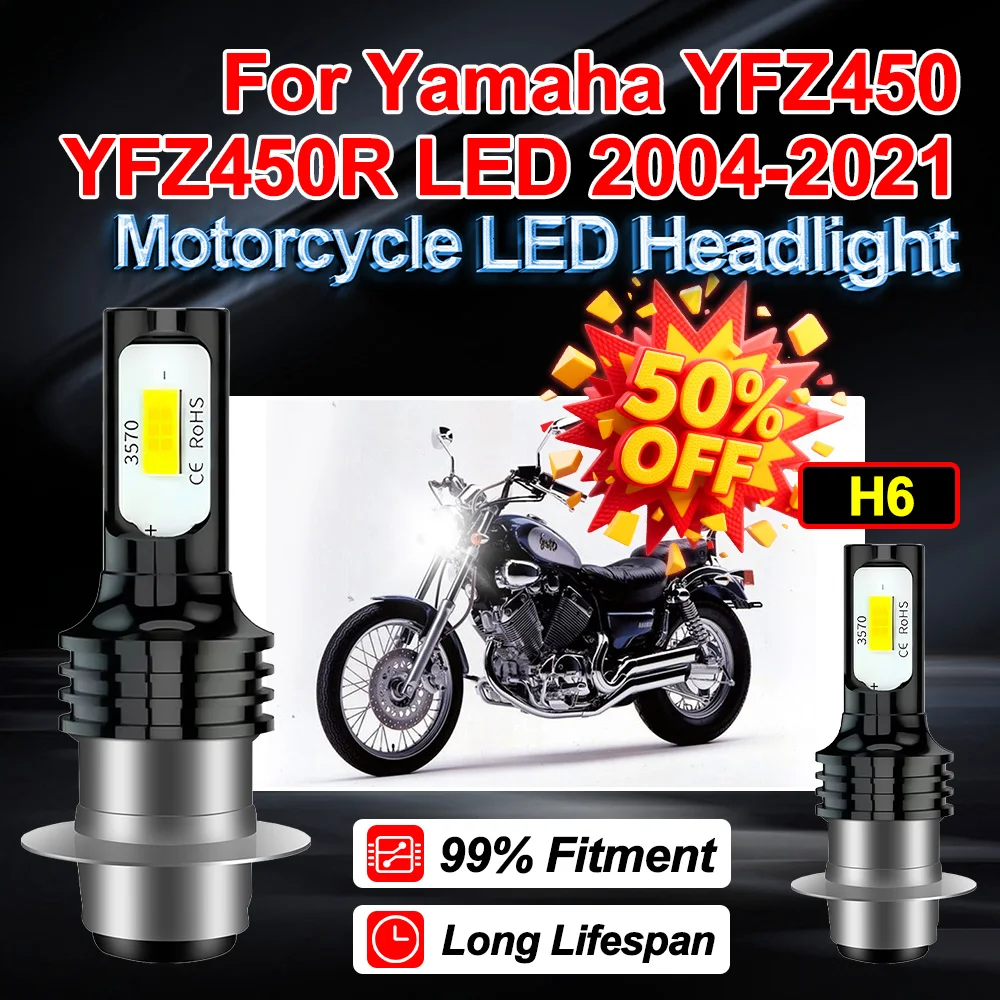 1X 2X H6 For Yamaha YFZ450 YFZ450R LED 2004 2005 2006 2007 2008 2009 2010-2016 2017 2018 2019 2020 2021 Motorcycle LED Headlight
1X 2X H6 For Yamaha YFZ450 YFZ450R LED 2004 2005 2006 2007 2008 2009 2010-2016 2017 2018 2019 2020 2021 Motorcycle LED Headlight