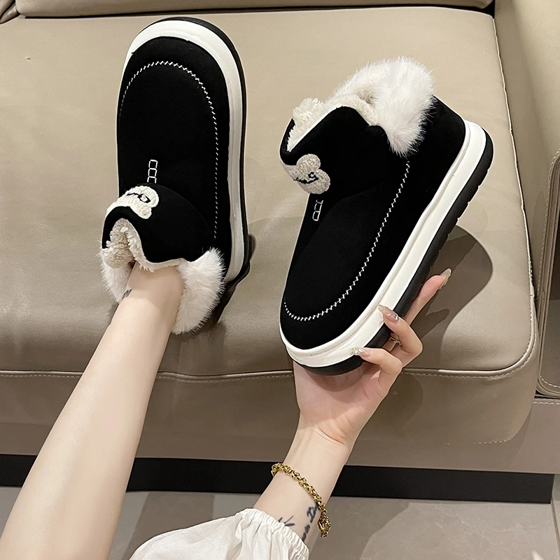 Ladies Furry Cotton Shoes 2023 New Round Toe Thick Sole Women's Boots Winter Warm Snow Boots Increased Anti-slip Platform Shoes
Ladies Furry Cotton Shoes 2023 New Round Toe Thick Sole Women's Boots Winter Warm Snow Boots Increased Anti-slip Platform Shoes