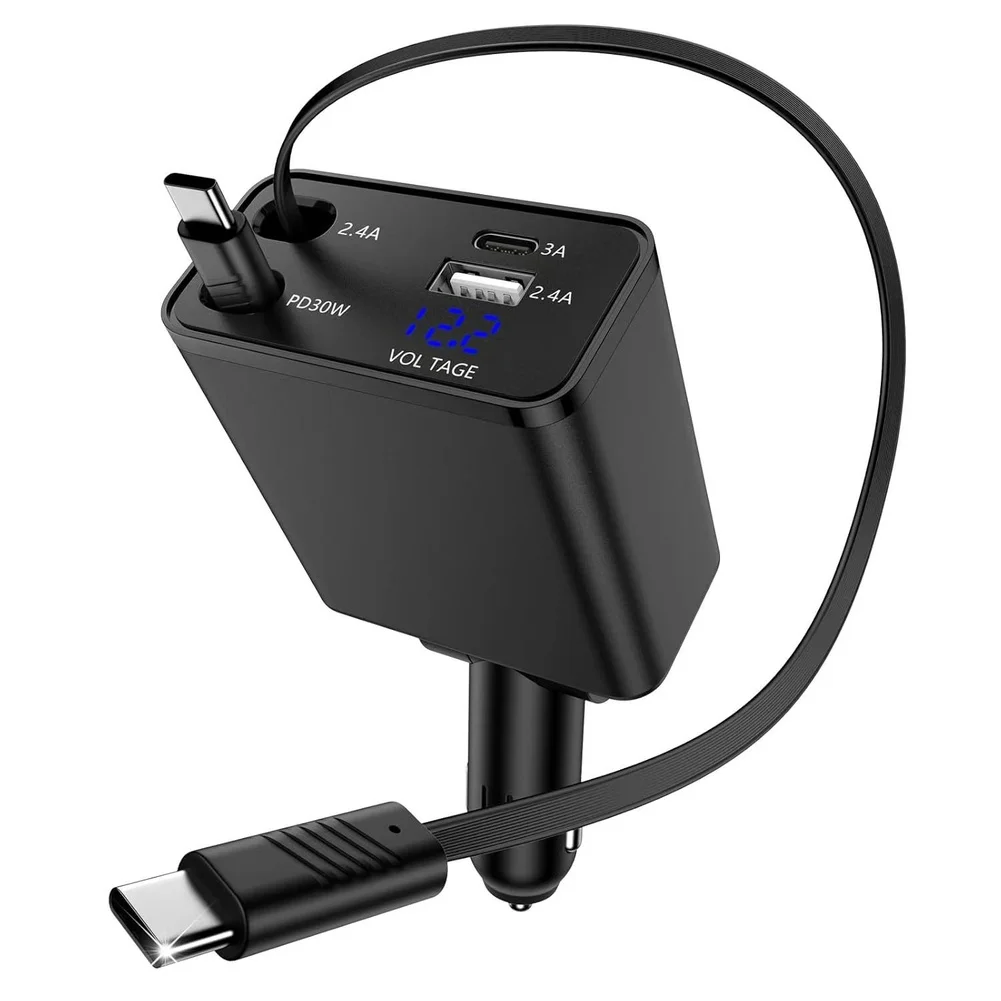 Super Fast 45W 4 in 1 Vehicle Car Charger Socket Adapter with Multiple Outputs and Voltage Display for Power Status Monitoring
Super Fast 45W 4 in 1 Vehicle Car Charger Socket Adapter with Multiple Outputs and Voltage Display for Power Status Monitoring