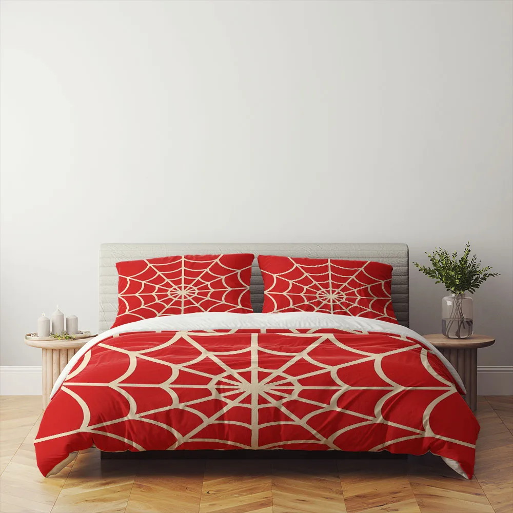 Hot Red Spider Web Duvet Cover Set King Queen Double Full Twin Single Size Bed Linen Set
Hot Red Spider Web Duvet Cover Set King Queen Double Full Twin Single Size Bed Linen Set