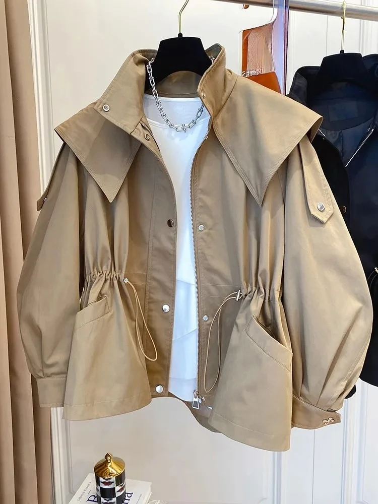 Повседневная короткая куртка с длинными рукавами и коротким тренчем для вечеринок, шикарные короткие удобные модные корейские винтажные топы для девочек 
Повседневная короткая куртка с длинными рукавами и коротким тренчем для вечеринок, шикарные короткие удобные модные корейские винтажные топы для девочек