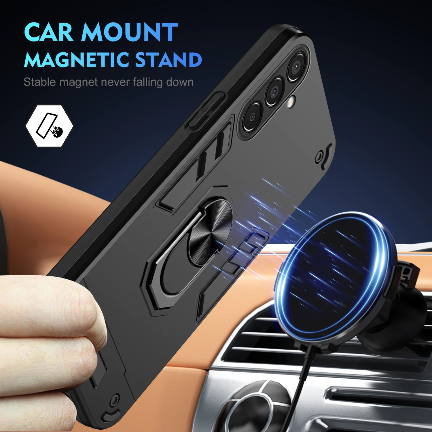 Armor Case for Samsung Galaxy A36 5G Car Magnetic Finger Ring Holder Silicone Hard Shockproof Phone Cover SamsungGalaxyA36 Shell
Armor Case for Samsung Galaxy A36 5G Car Magnetic Finger Ring Holder Silicone Hard Shockproof Phone Cover SamsungGalaxyA36 Shell