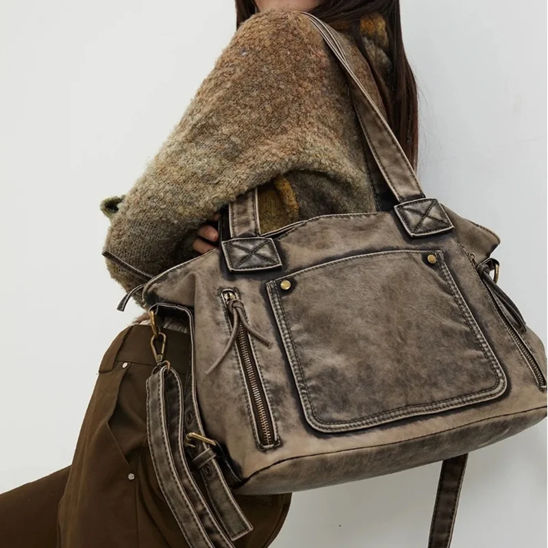 Retro Large Capacity Tote Bag Women Handbag Soft Leather Shoulder Bag Crossbody Bag
Retro Large Capacity Tote Bag Women Handbag Soft Leather Shoulder Bag Crossbody Bag