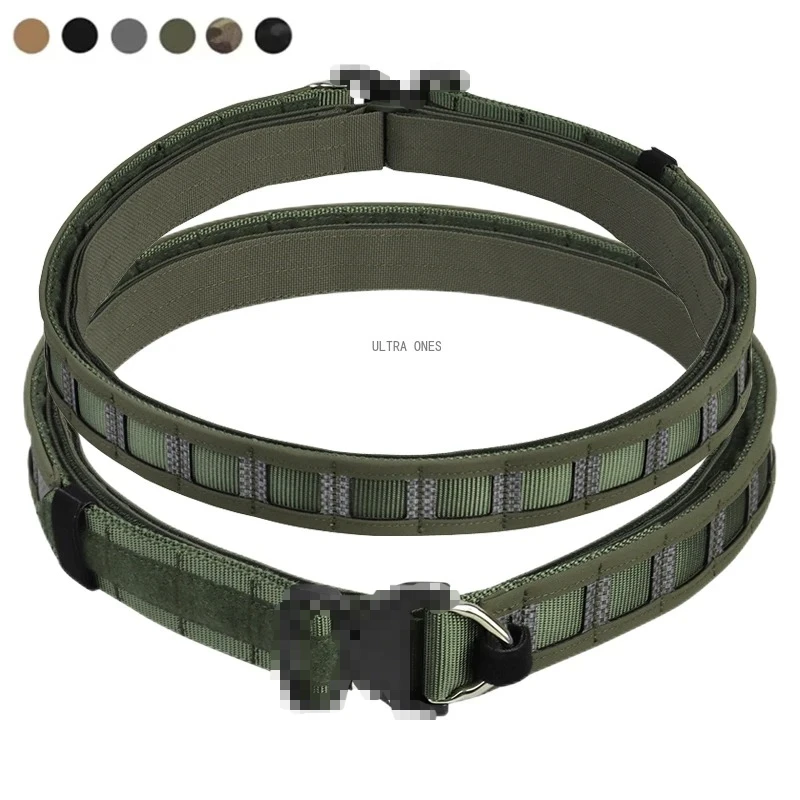 Tactical Belt 2 Layer Quick Detach Metal Buckle CS Battle Belts Lightweight MOLLE Hunting Airsoft Waistband Equipment
Tactical Belt 2 Layer Quick Detach Metal Buckle CS Battle Belts Lightweight MOLLE Hunting Airsoft Waistband Equipment