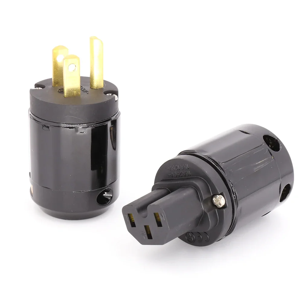 Hifi Power Plug High Quality Gold-plated One Pair US Power Connector + IEC female connector
Hifi Power Plug High Quality Gold-plated One Pair US Power Connector + IEC female connector