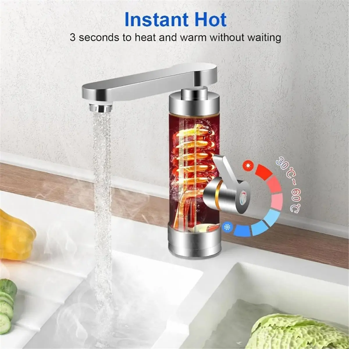 (A61K) Electric Kitchen Water Heater Tap Instant Hot Water Heater Cold Heating Faucet Tankless Instantaneous Water Heater (US)
(A61K) Electric Kitchen Water Heater Tap Instant Hot Water Heater Cold Heating Faucet Tankless Instantaneous Water Heater (US)
