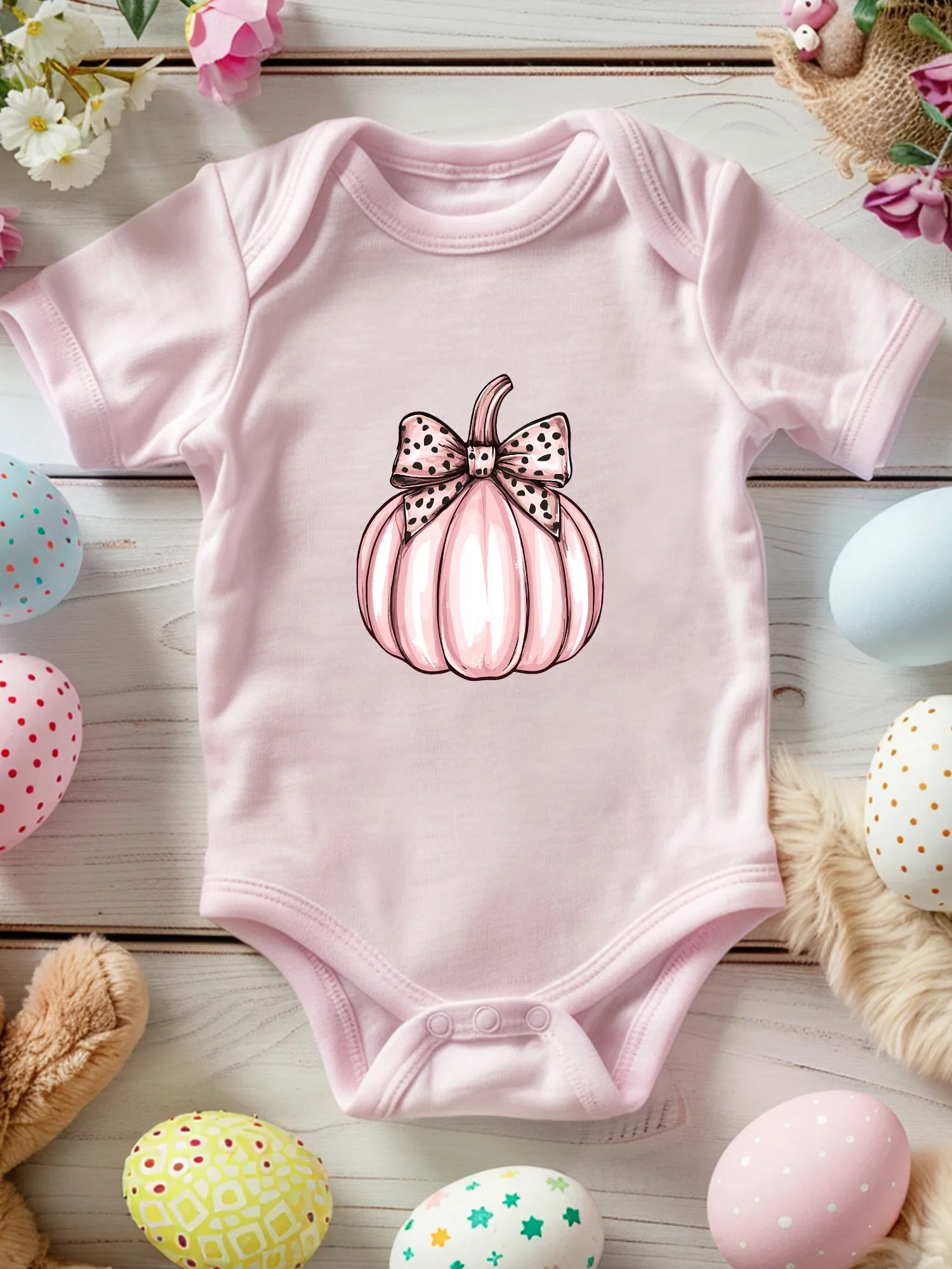 Leopard Bow Pumpkin Unisex Baby Crawling Suit, 100% Cotton Soft Onesie, All-Season Wear Pink Bodysuit 190GSM
Leopard Bow Pumpkin Unisex Baby Crawling Suit, 100% Cotton Soft Onesie, All-Season Wear Pink Bodysuit 190GSM
