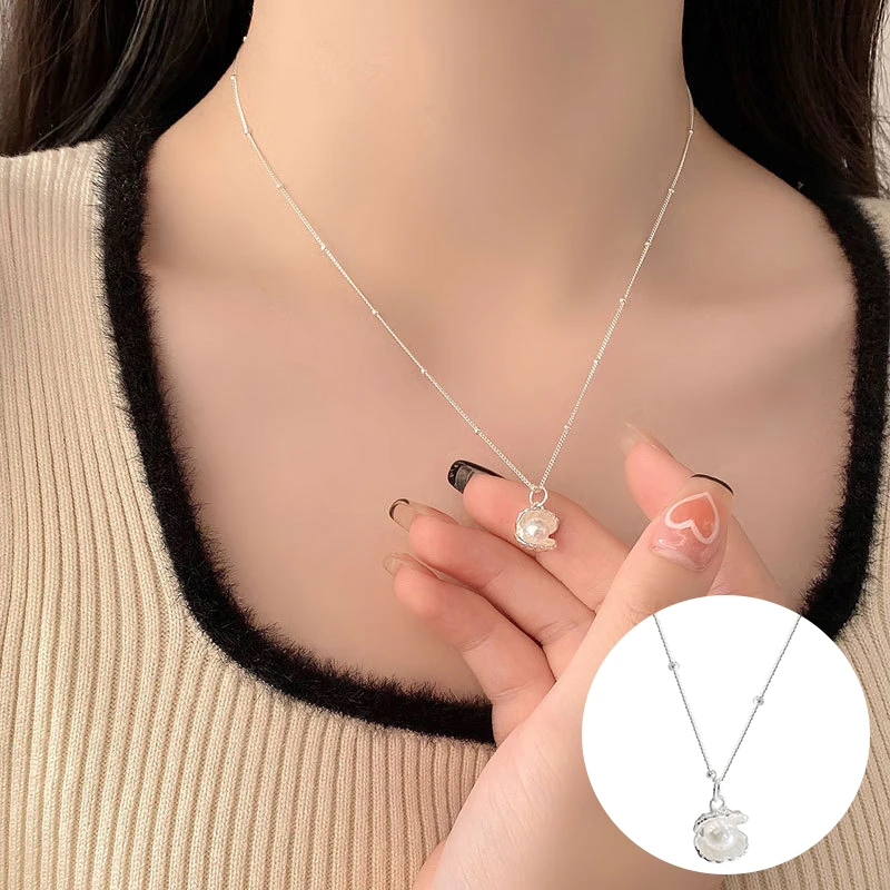 100% 925 Sterling Silver Pearl Shell Necklace for Women Girl Fashion Geometric Design Jewelry Birthday Gift Dropshipping
100% 925 Sterling Silver Pearl Shell Necklace for Women Girl Fashion Geometric Design Jewelry Birthday Gift Dropshipping
