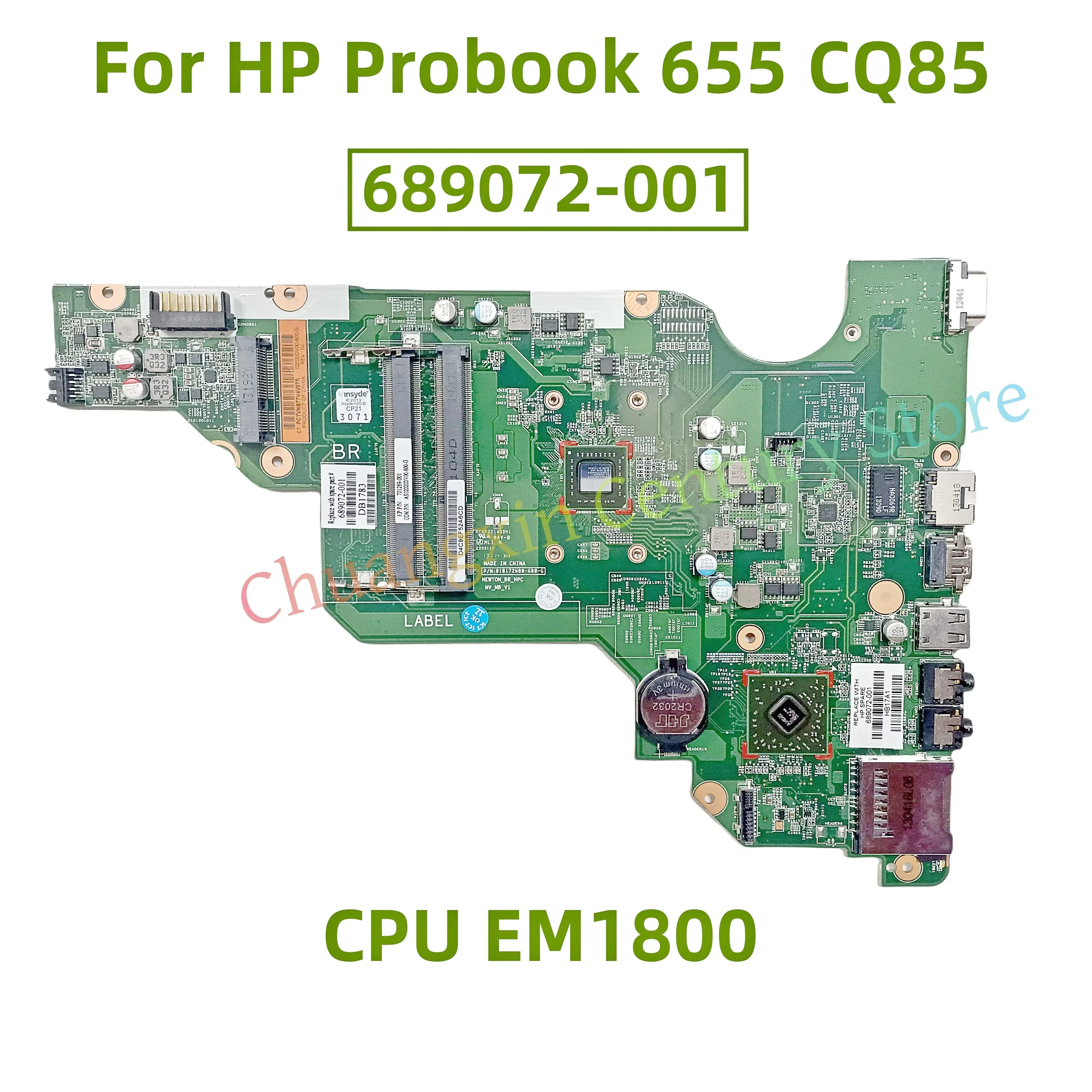 689072-001 motherboard for HP Probook 655 CQ85 laptop with CPU EM1800 100% test ok shipment
689072-001 motherboard for HP Probook 655 CQ85 laptop with CPU EM1800 100% test ok shipment