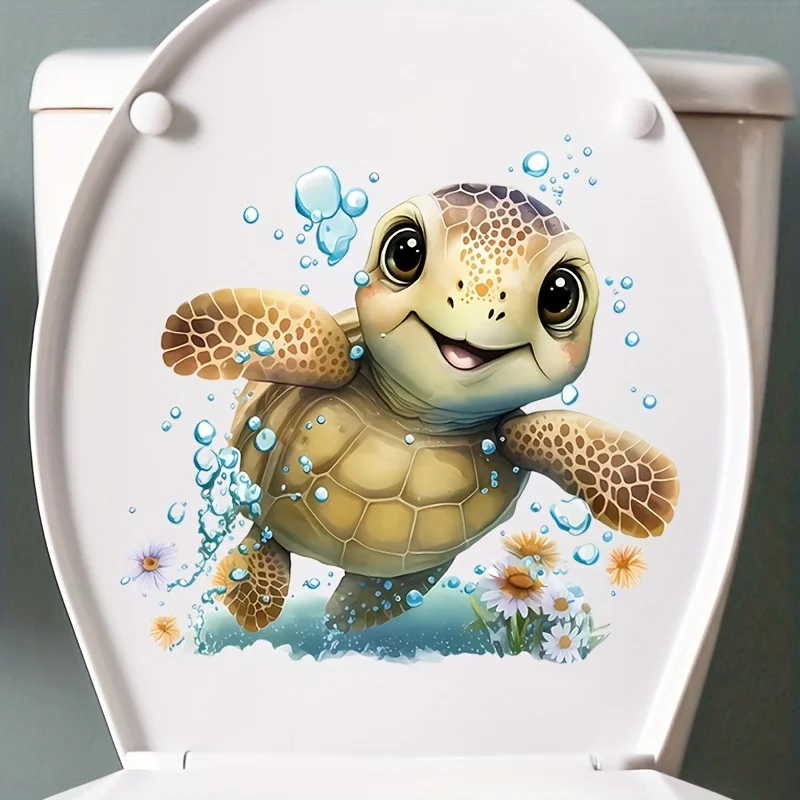 Cute Turtle Bathroom Decor - Self-Adhesive Toilet Lid Sticker, Fun Marine-Themed Wall & Door Decor Decals M1123
Cute Turtle Bathroom Decor - Self-Adhesive Toilet Lid Sticker, Fun Marine-Themed Wall & Door Decor Decals M1123
