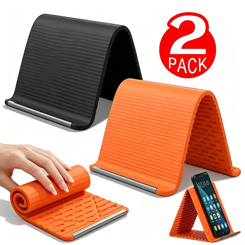 Portable Foldable Silicone Phone Holder Bendable Freely into Any Shape Multi-Angle Adjustable Stand for Mobile Phone Tablet
Portable Foldable Silicone Phone Holder Bendable Freely into Any Shape Multi-Angle Adjustable Stand for Mobile Phone Tablet